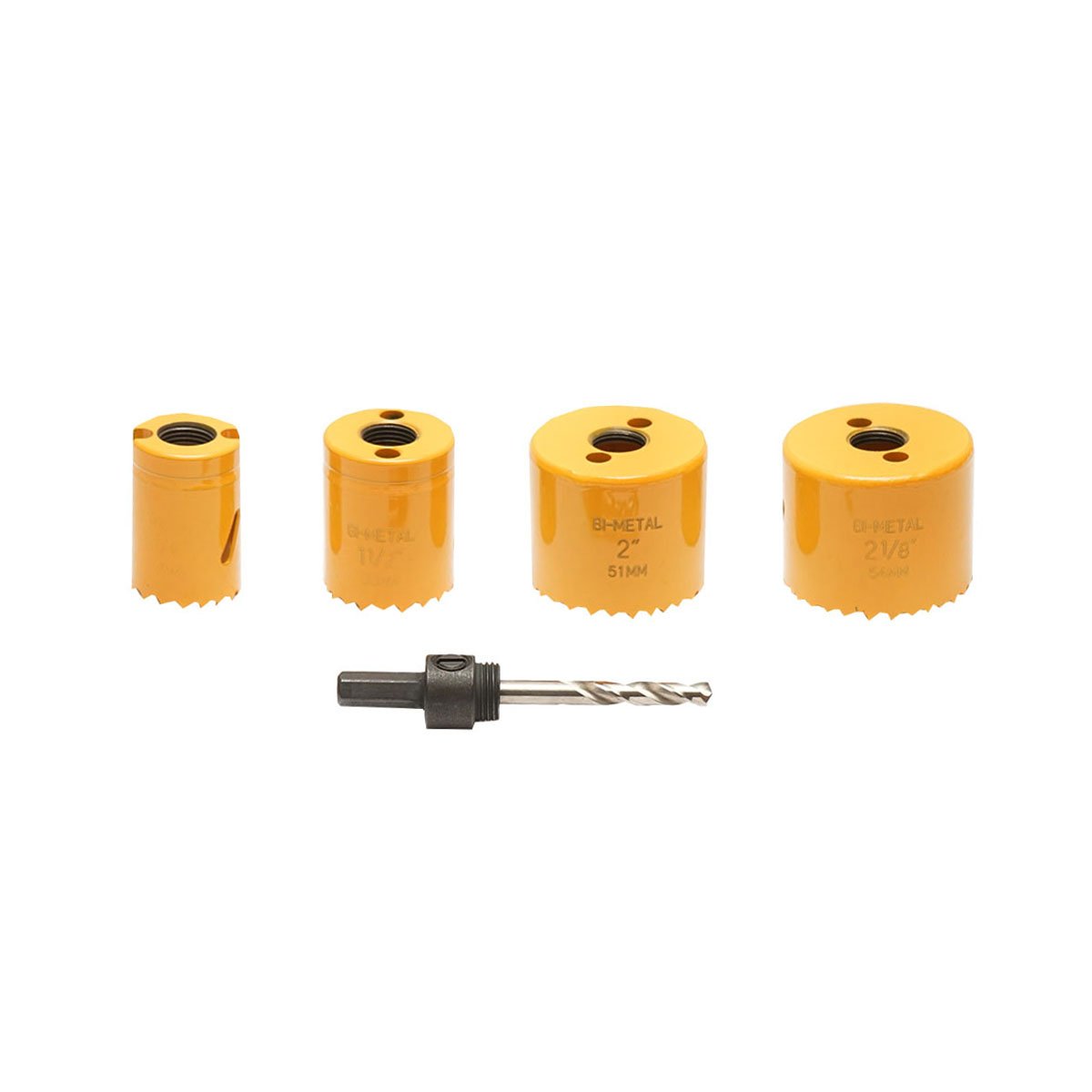 Set 4 carote bimetal cu adaptor mandrina pentru lemn rigips plastic Hoteche